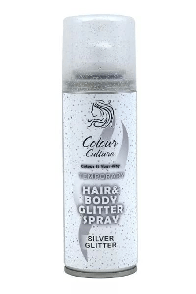 Colour Culture: Hair & Body Glitter Spray - Silver 125ml