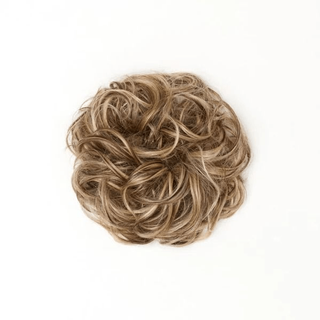 Stranded Curly Hair Messy Bun Scrunchie