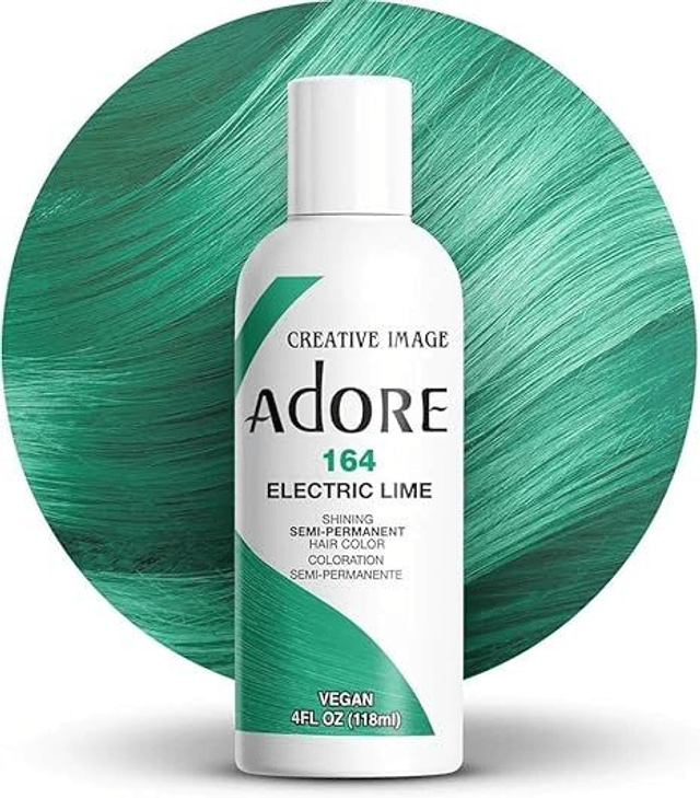 Adore Shining Semi Permanent Hair Colour 118ML (164 Electric Lime)