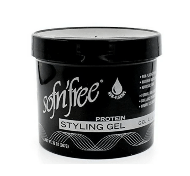 Sof N' Free Styling Gel W/Protein Black 32 oz