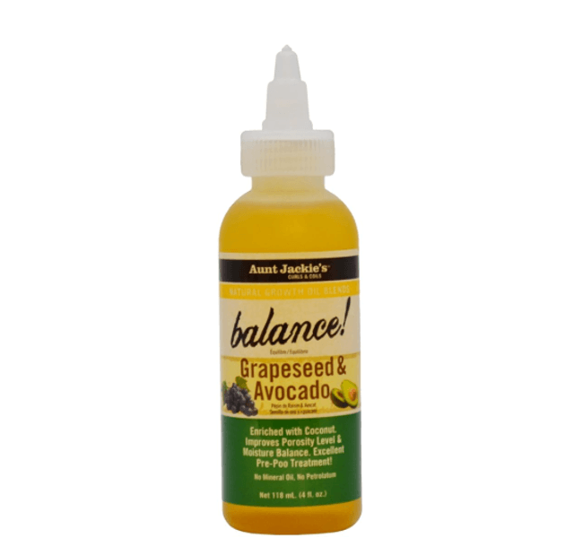 Aunt Jackies Growth Oil Balance Grapeseed & Avocado 4oz