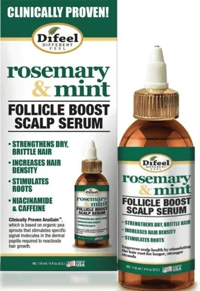  DIFEEL: ROSEMARY MINT FOLLICLE BOOST SCALP SERUM 4OZ 115ML