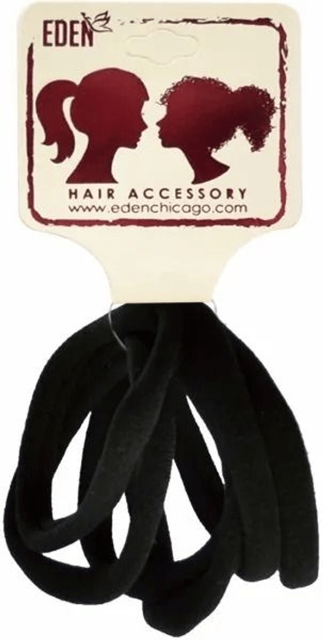 EDEN: NYLON PONYTAIL HOLDER 20CM - BLACK (64201)