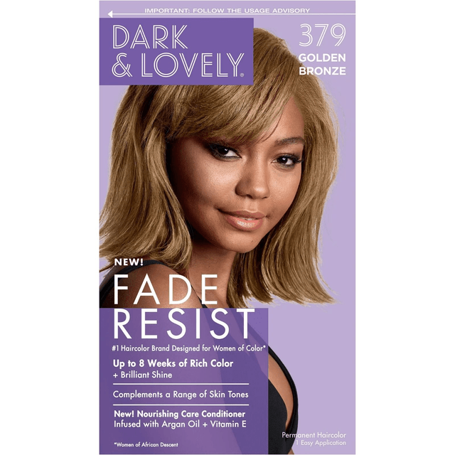 Dark & Lovely Fade Resist Permanent Hair Color -(379 Golden Bronze)