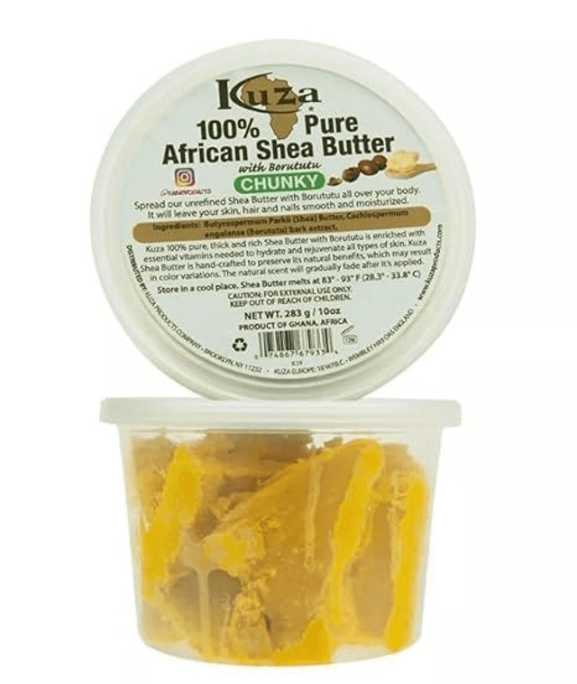 Kuza 100% Pure Shea Butter Yellow Chunky 10oz