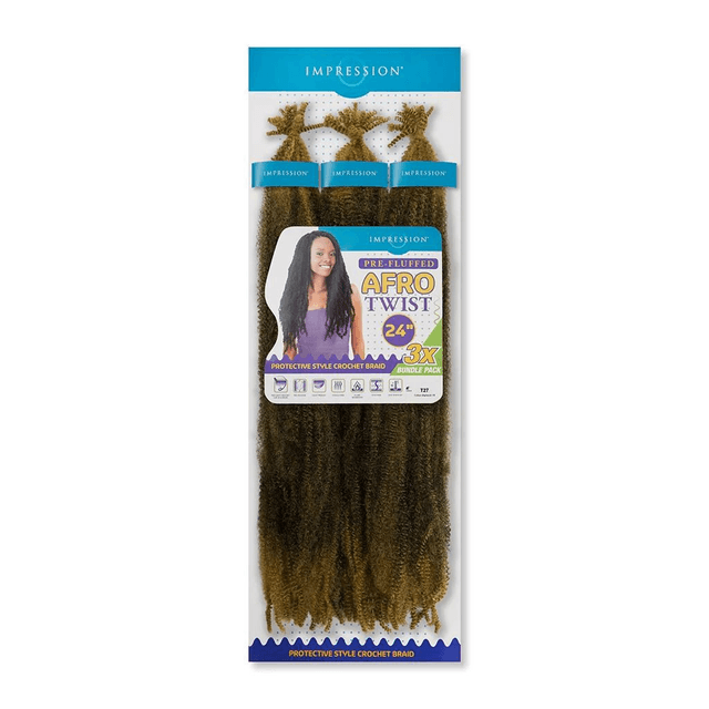 Impression Bulk : 3X Pre-Fluffed Afro Twist 24 (Col. T27)