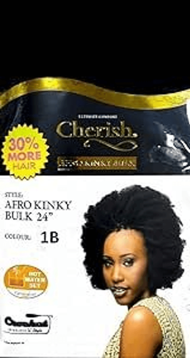 Cherish Bulk - Afro Kinky 24 ( Color: 1B )