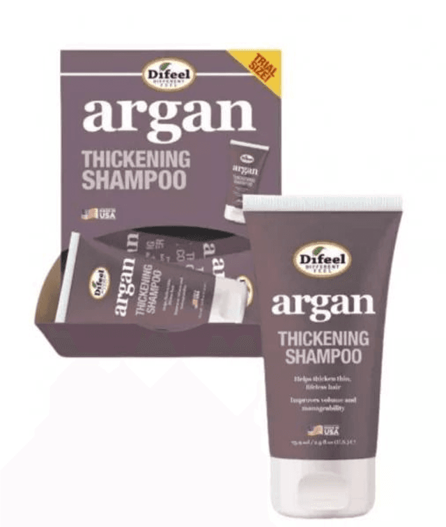 DIFEEL: TRIAL SIZE SHAMPOO - ARGAN THICKENING 2.5OZ