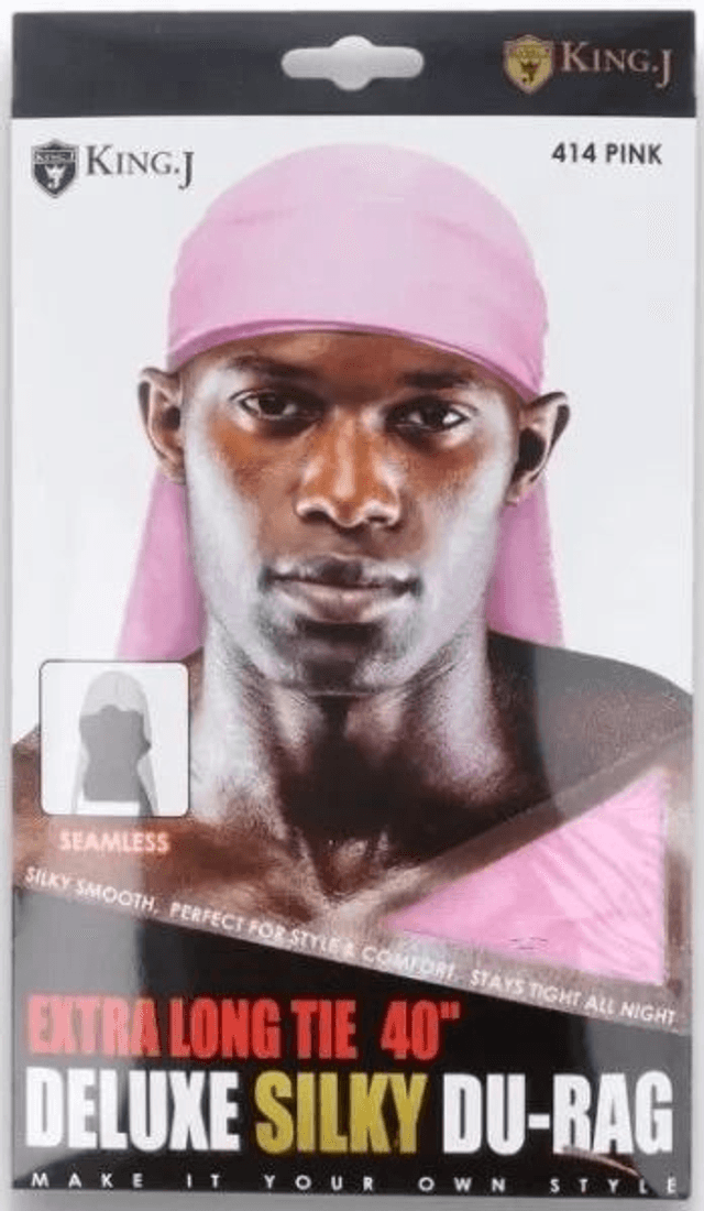 KING J: SILKY DURAG - LIGHT PINK (414)