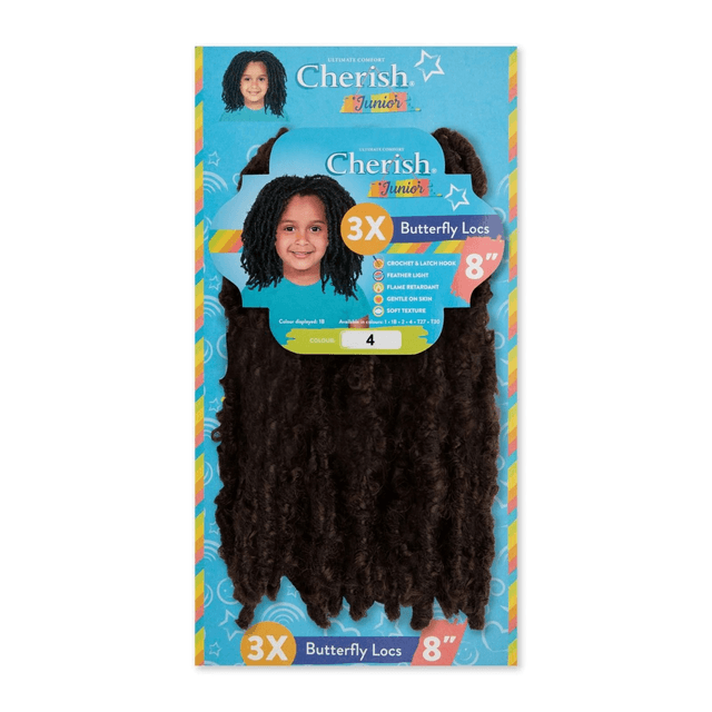 Cherish Junior Bulk : 3X Butterfly Locs 8 (Col. 4)