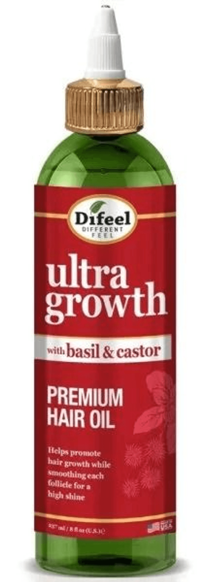 DIFEEL: ULTRA GROWTH - BASIL &amp; CASTOR HAIR OIL 8OZ SU49-GRO80