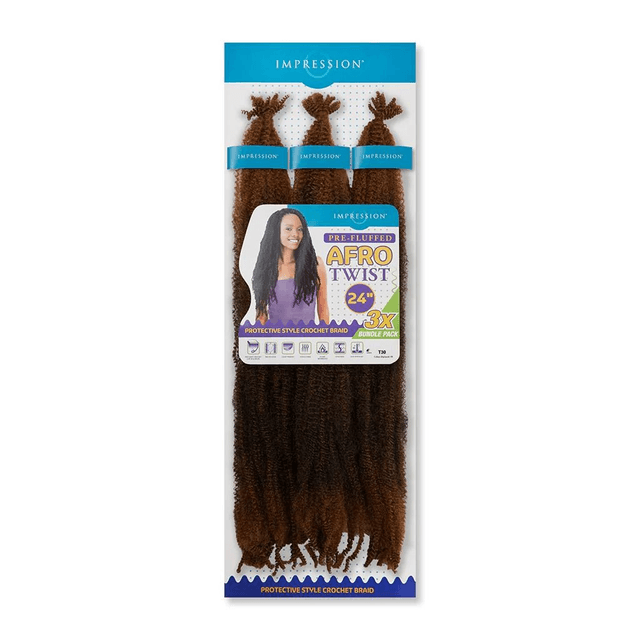 Impression Bulk : 3X Pre-Fluffed Afro Twist 24 (Col. T30)