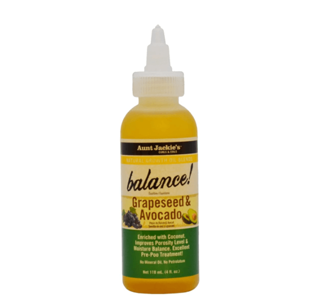 Aunt Jackies Growth Oil Balance Grapeseed &amp; Avocado 4oz