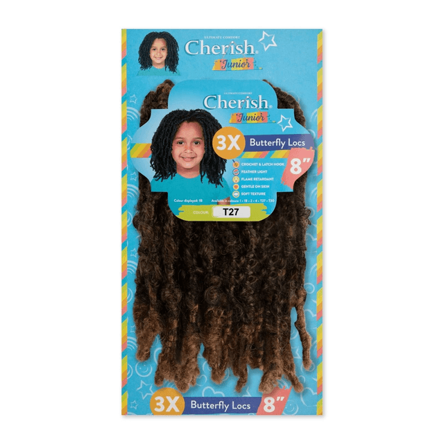 Cherish Junior Bulk : 3X Butterfly Locs 8 (Col. T27)