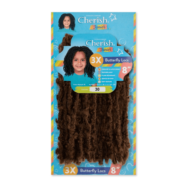 Cherish Junior Bulk : 3X Butterfly Locs 8 (Col. 30)
