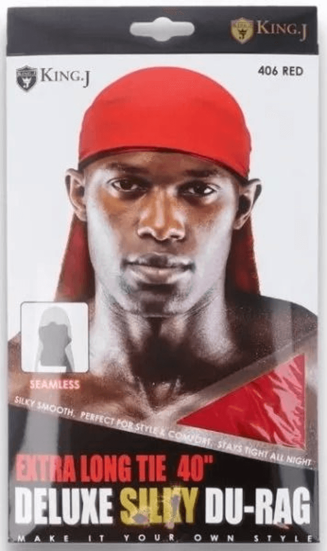 KING J: SILKY DURAG - RED (406)