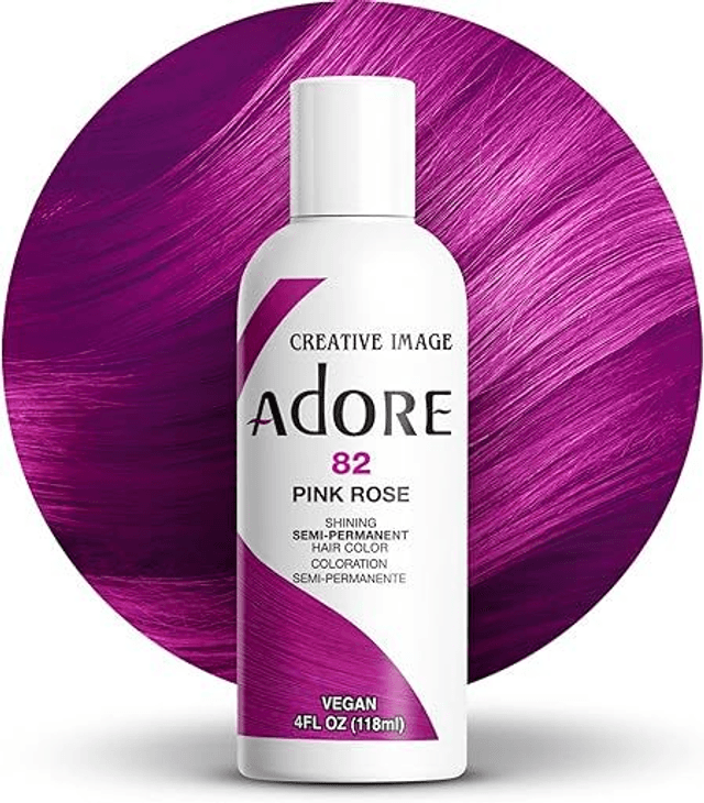 Adore Shining Semi Permanent Hair Colour 118ML (82 Pink Rose)