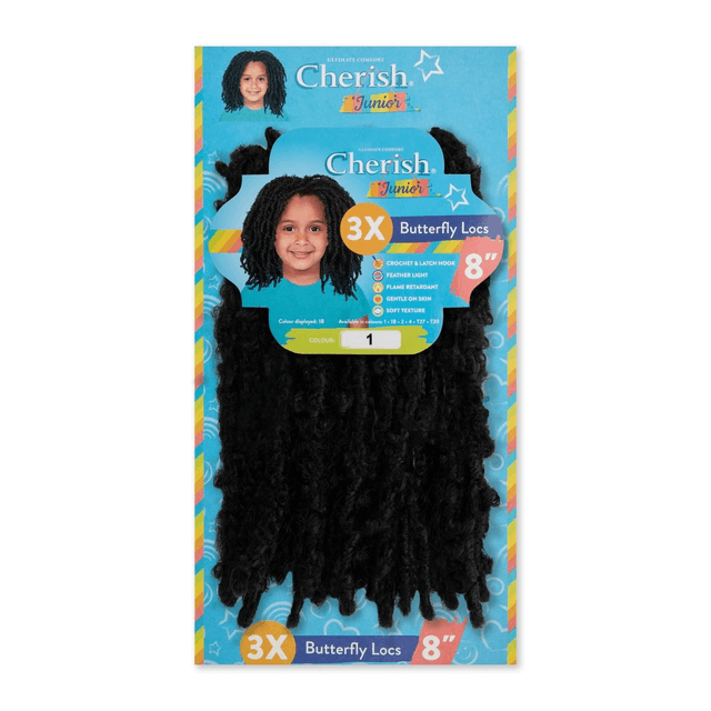 Cherish Junior Bulk : 3X Butterfly Locs 8 (Col. 1)