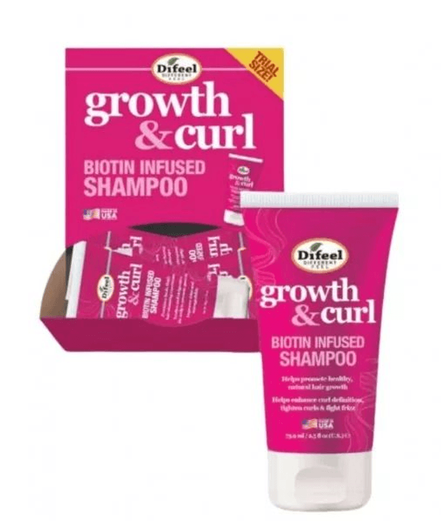 DIFEEL: TRIAL SIZE SHAMPOO - GROWTH &amp; CURL 2.5OZ