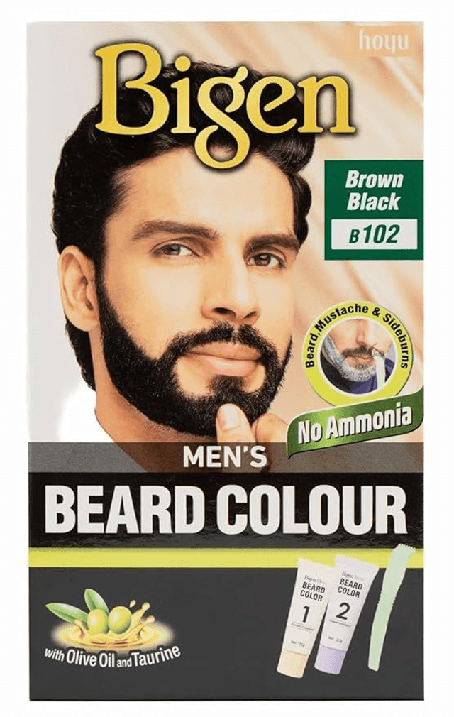 Bigen Men&#039;s Beard Color - Brown Black (B102) 