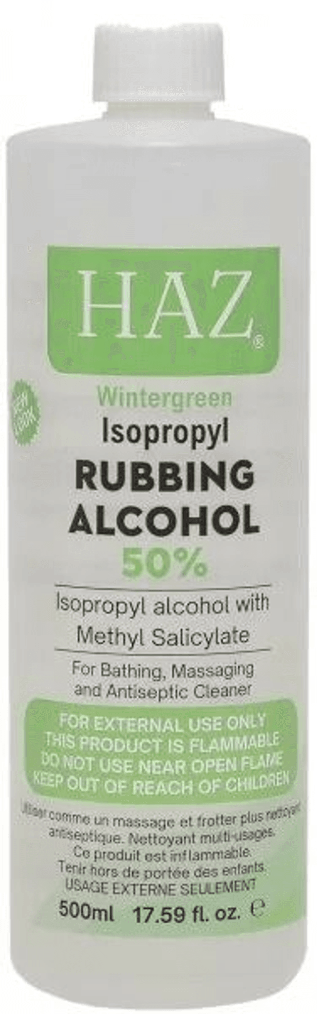 HAZ: WINTERGREEN RUBBING ALCOHOL 50% 500ML