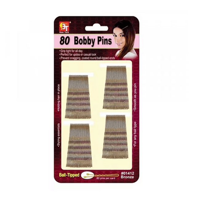 BT: 80 Ball Tipped Bobby Pins - Bronze (01412)