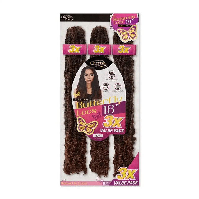 Cherish Bulk : 3X Butterfly Locs 18 (Col. T30)