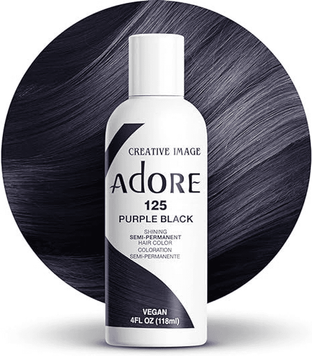 Adore Shining Semi-Permanent Hair Colour 118 ml (125 Purple Black)