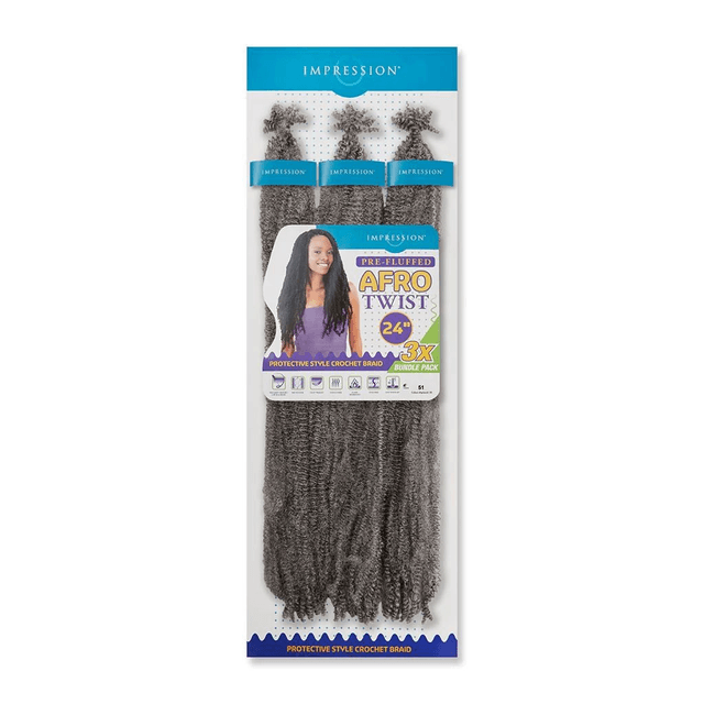Impression Bulk : 3X Pre-Fluffed Afro Twist 24 (Col. 51)