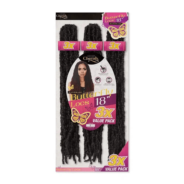 Cherish Bulk : 3X Butterfly Locs 18 (Col. 2)