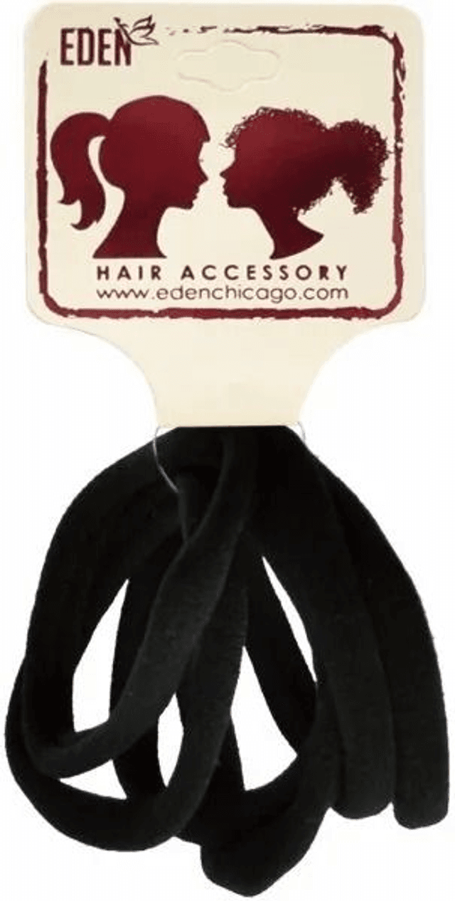 EDEN: NYLON PONYTAIL HOLDER 20CM - BLACK (64201)