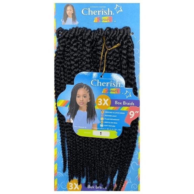  Cherish Junior Bulk : 3X Box Braids 9  (Col. 1)